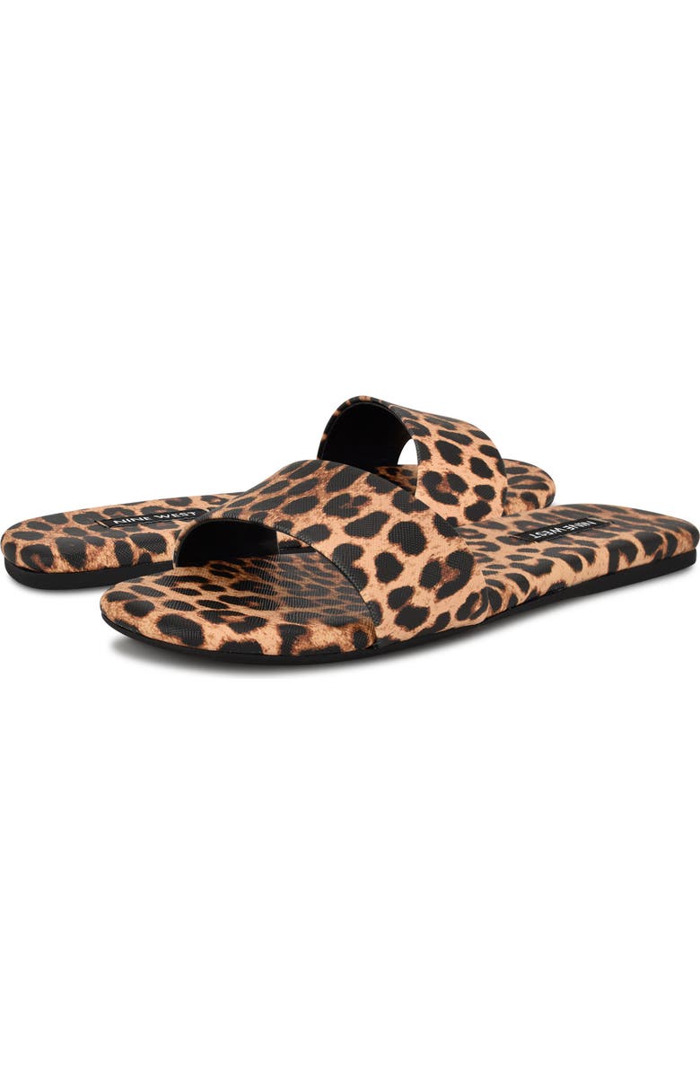 Nine West Lolipop Slide Sandal, Alternate, color, Dark Natural