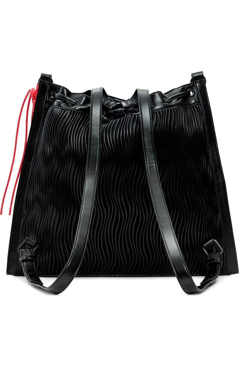 Desigual Convertible Embossed Backpack, Alternate, color, Black