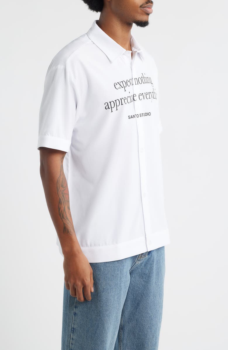 SANTO STUDIO Appreciate Button-Up Shirt, Alternate, color, White