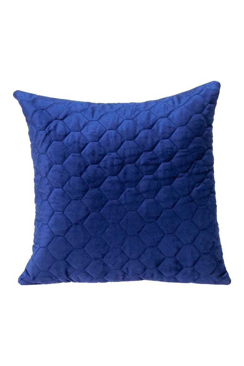 Bazyli Quilted Throw Pillow, Main, color, BLUE