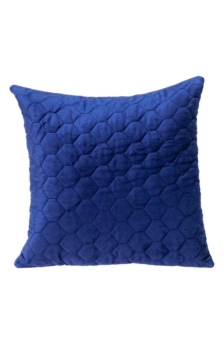 PARKLAND COLLECTION Bazyli Quilted Throw Pillow, Main, color, Blue