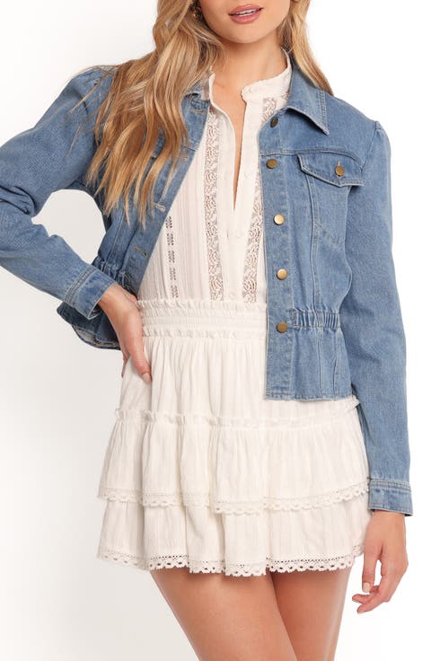 Raine Denim Peplum Jacket