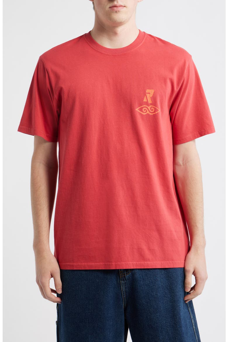 Liquid Trips Graphic Cotton T-Shirt, Main, color, WASHED RED