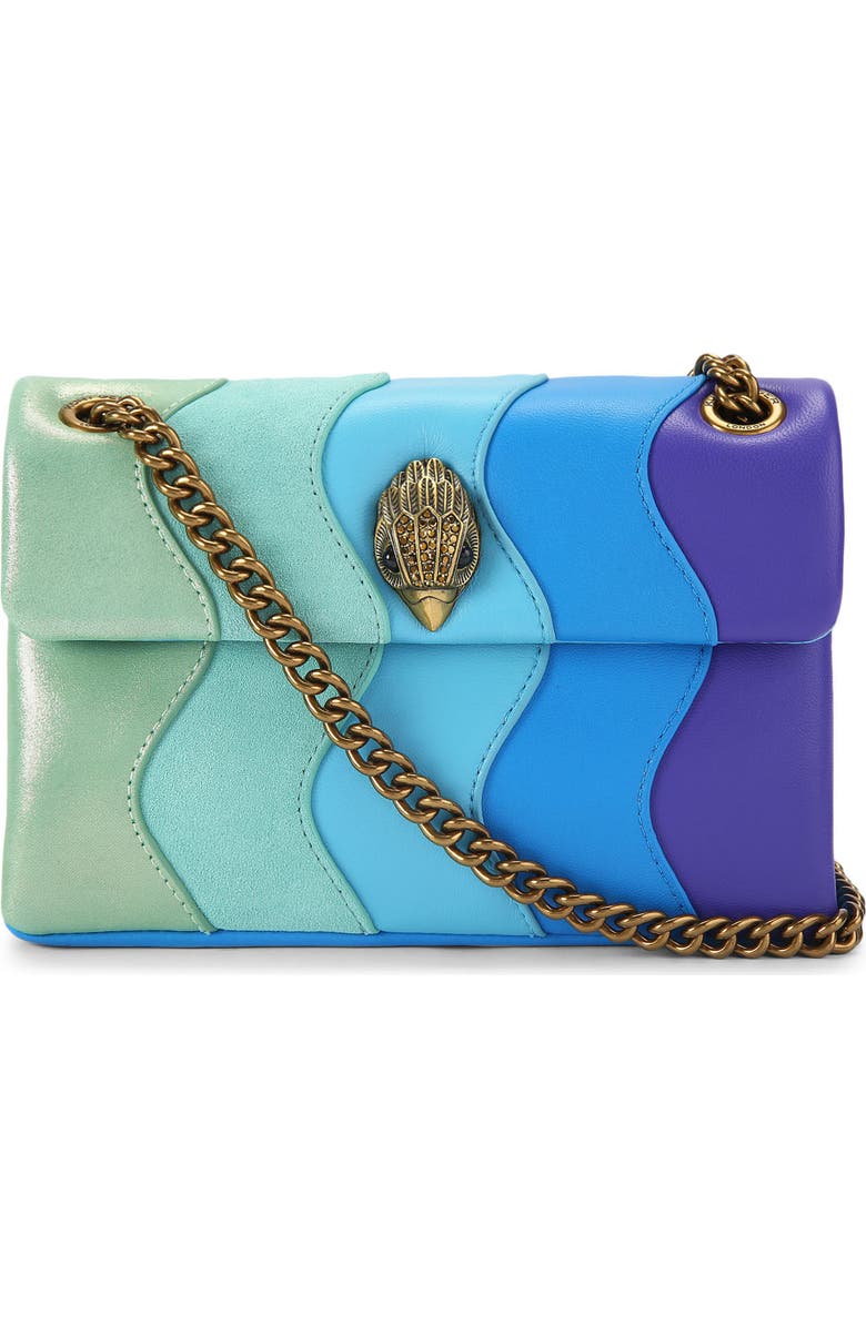 Kurt Geiger London Mini Kensington Convertible Leather Crossbody Bag, Main, color, Open Blue