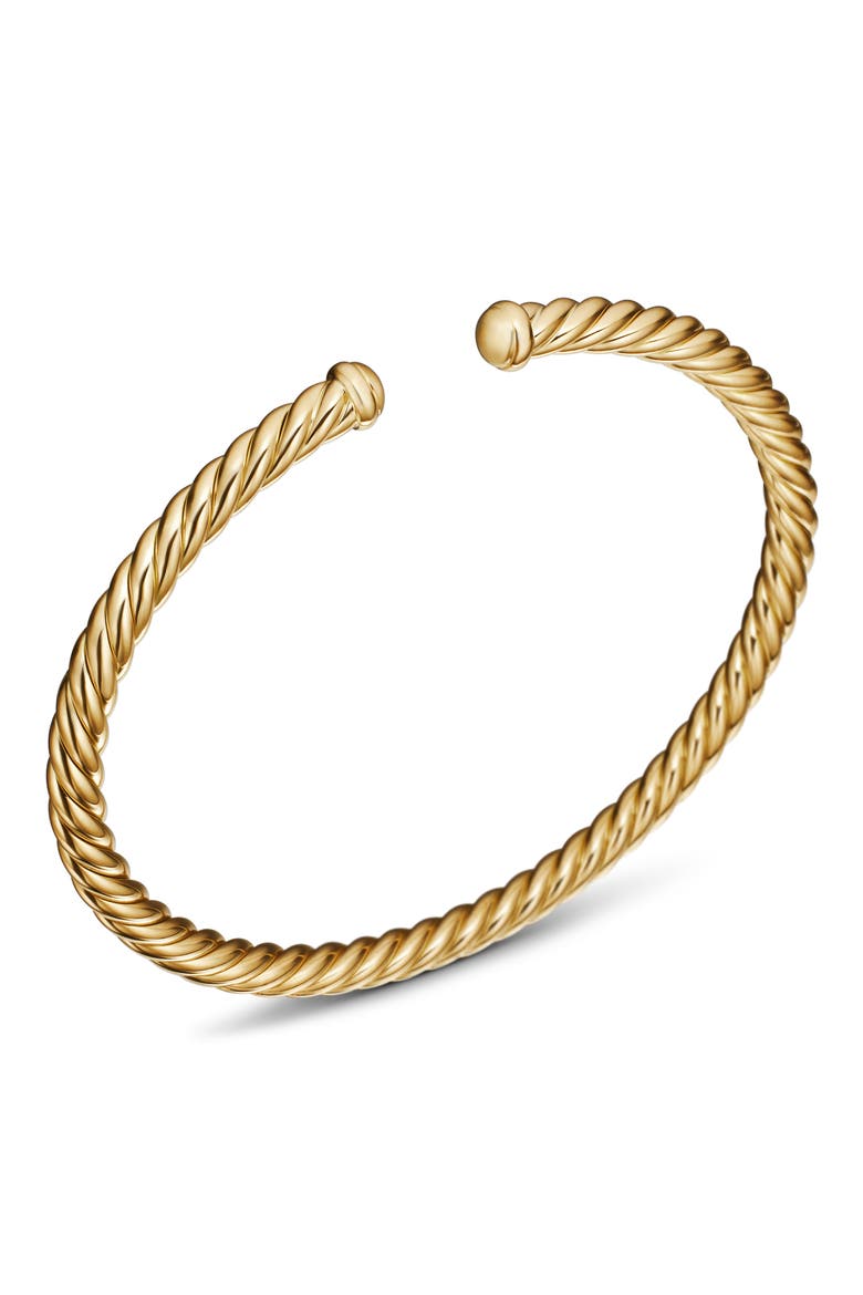 Modern Cablespira® 18K Yellow Gold Bracelet, 4mm, Alternate, color, GOLD