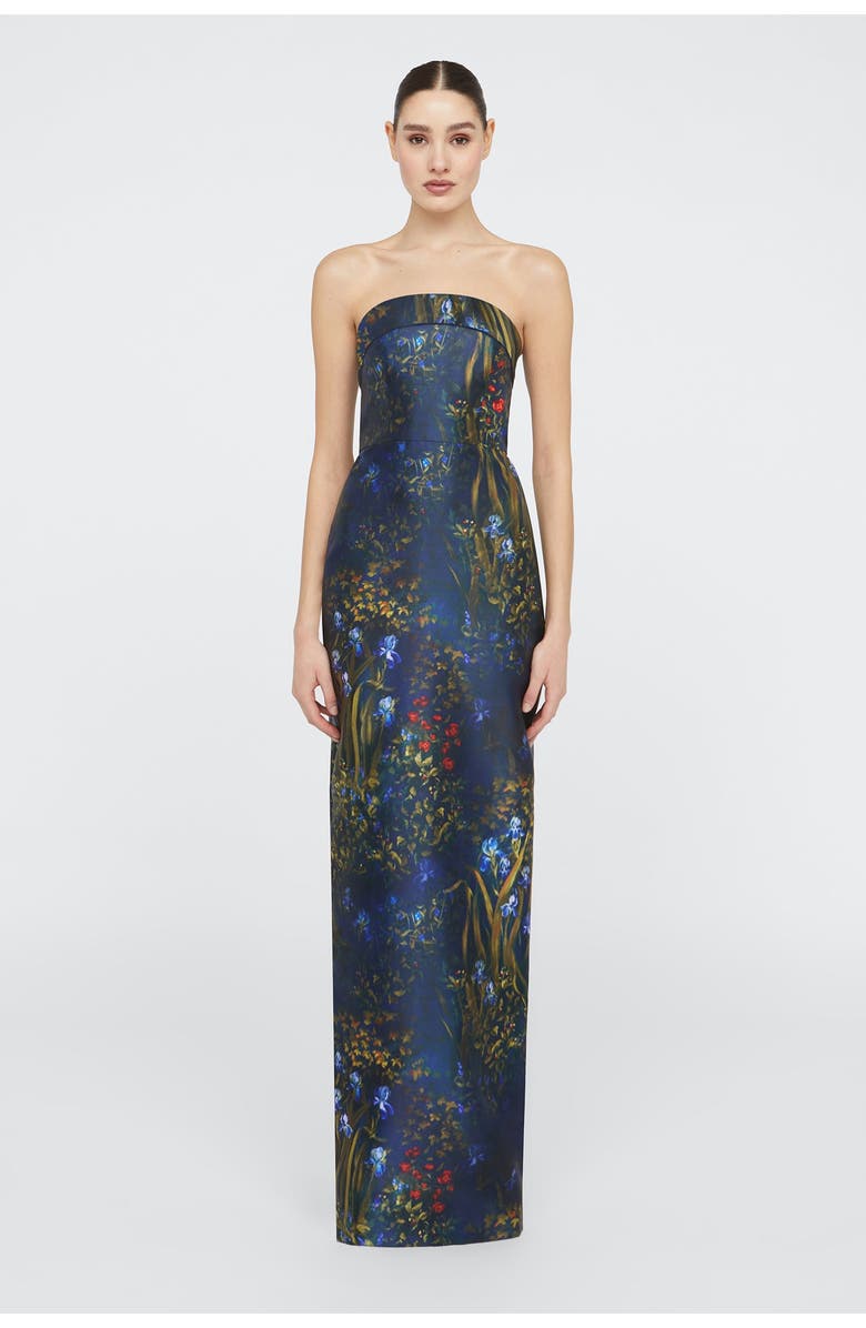 Theia Lynette Strapless Column Gown, Main, color,