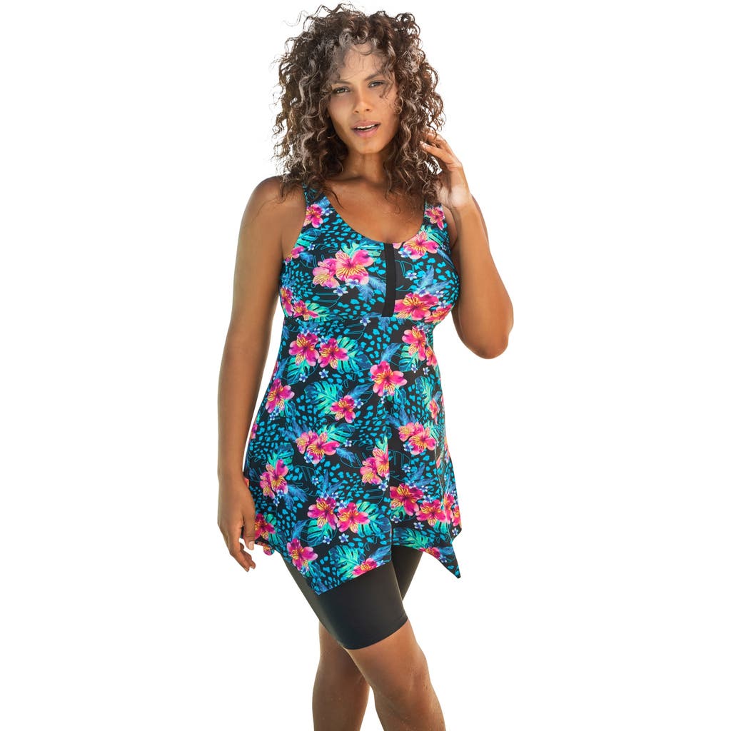 Swim 365 Longer-length Tankini Top In Black