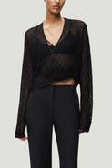 Nocturne Wrap Mesh Blouse