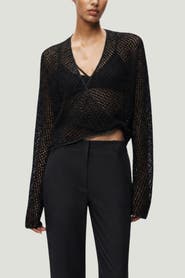 Nocturne Wrap Mesh Blouse