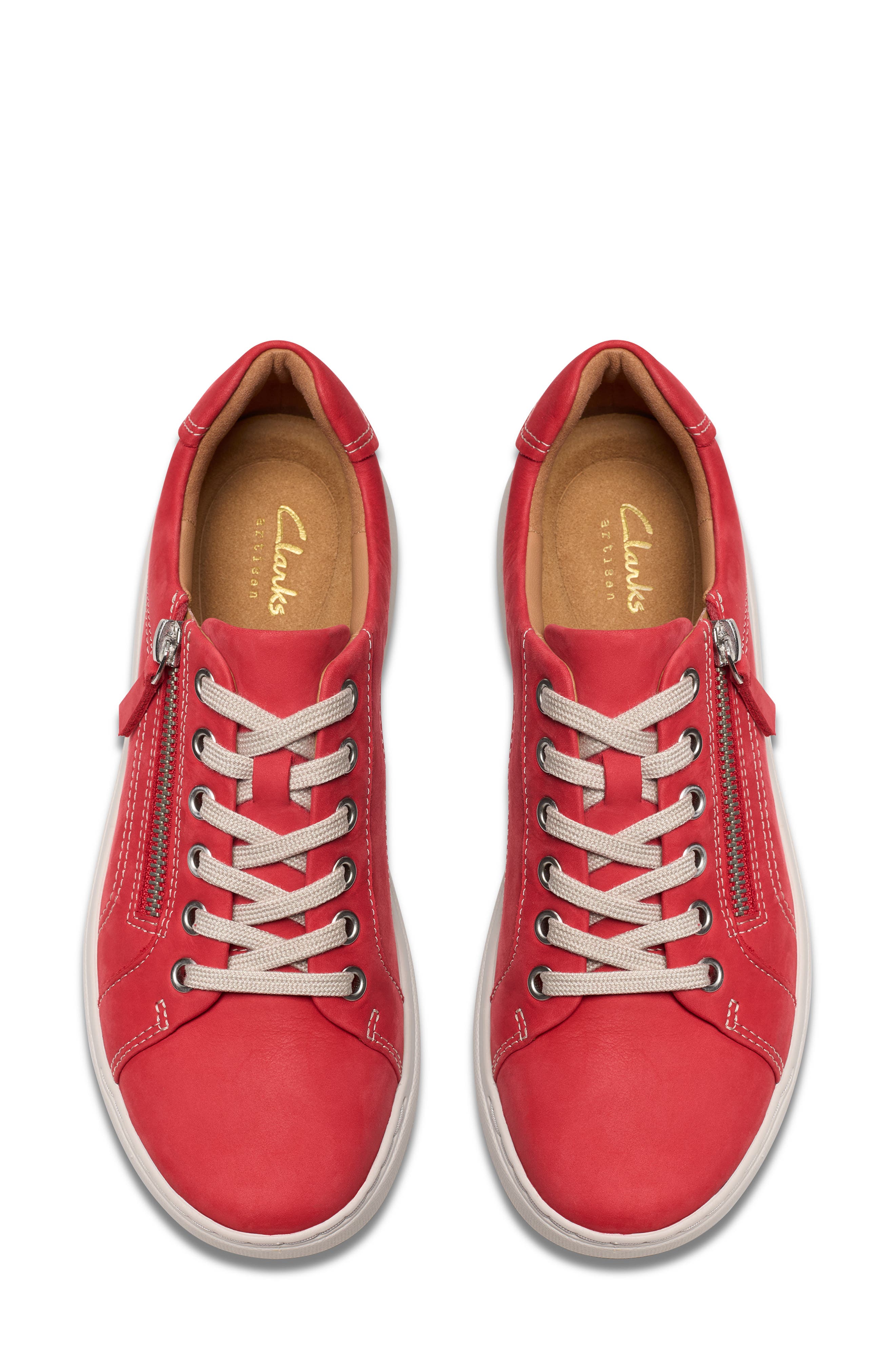 Clarks<sup>®</sup> Nalle Side Zip Sneaker, Alternate, color, Reb Nubuck