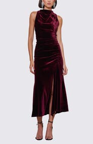 Bishop + Young Elle Velvet Halter Dress