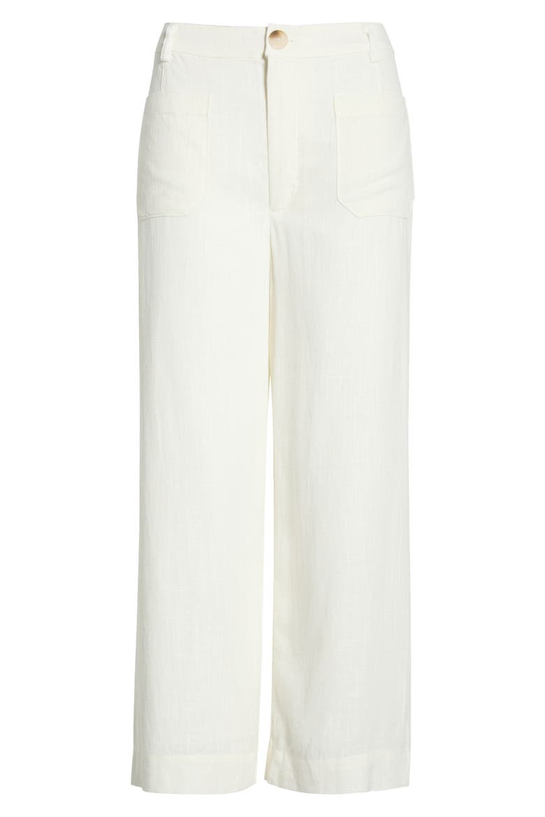 Double Pocket Wide Leg Pants, Alternate, color, NEW IVORY
