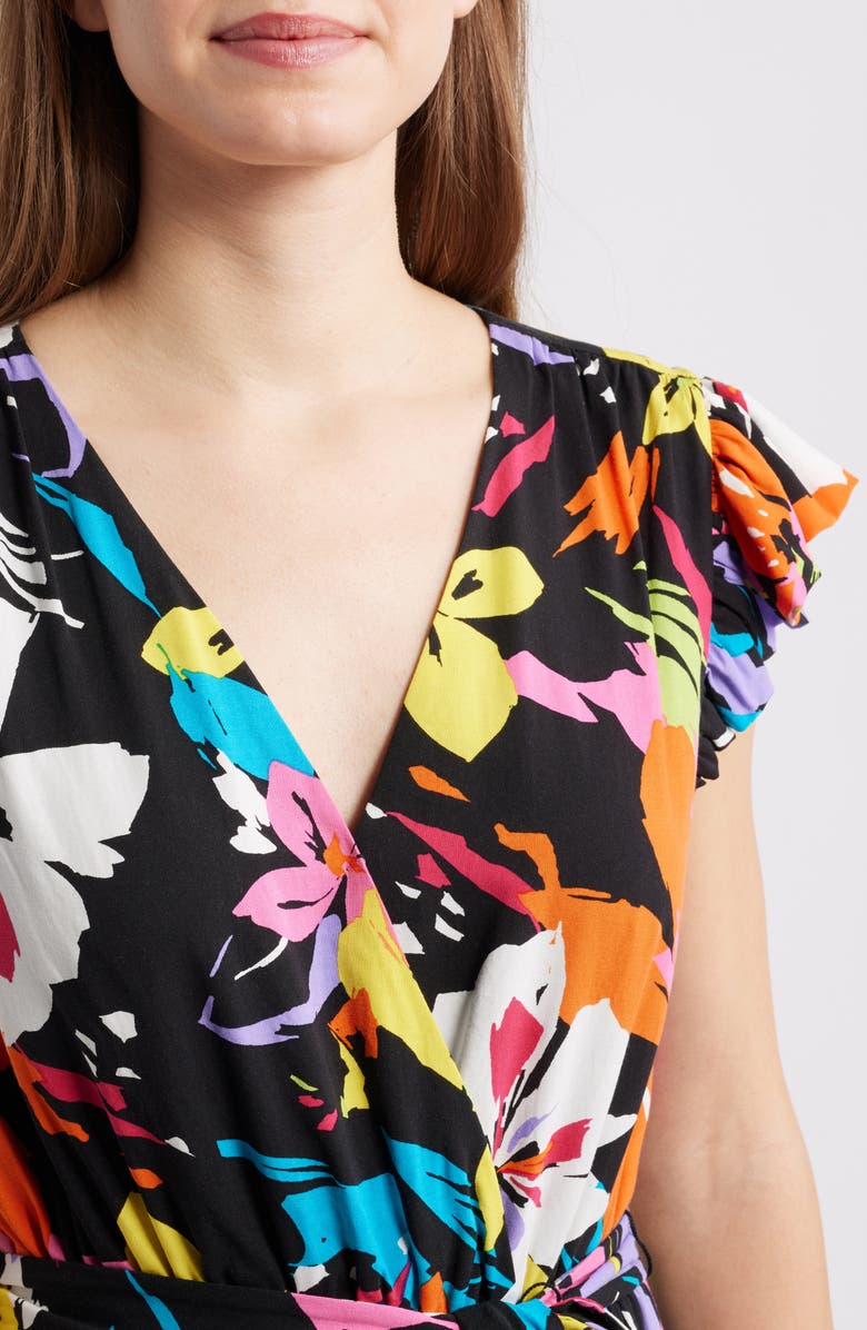 Sam Edelman Bright Flower Tie Waist Maxi Dress, Alternate, color, 