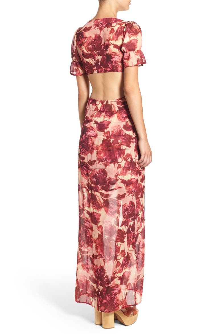 x Nordstrom 'Clover' Maxi Dress (Nordstrom Exclusive), Alternate, color, ROSEY FLORAL