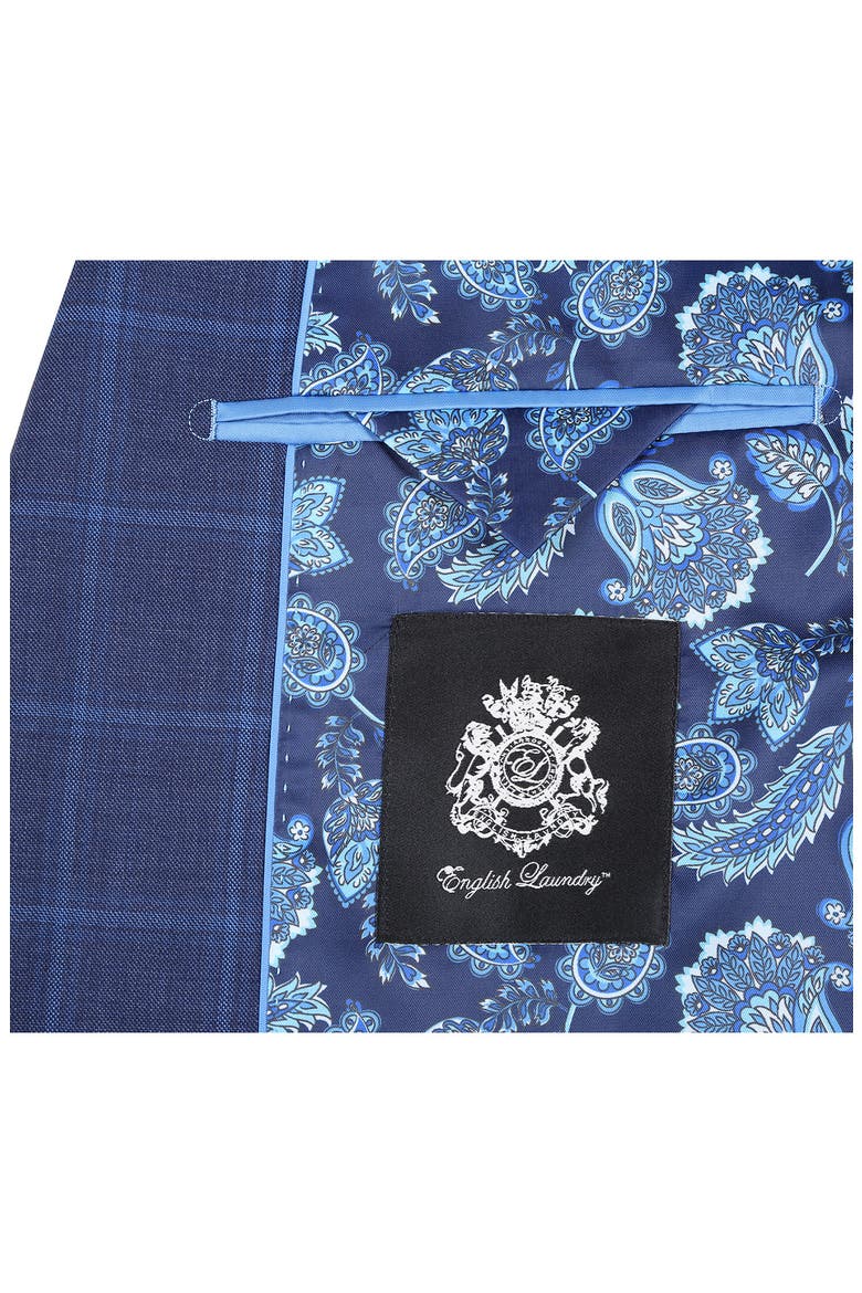 Plaid Blue Wool Blend Suit, Alternate, color, NAVY