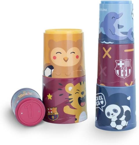 FC Barcelona Soccer Themed Sorting & Stacking Cups Baby Toy