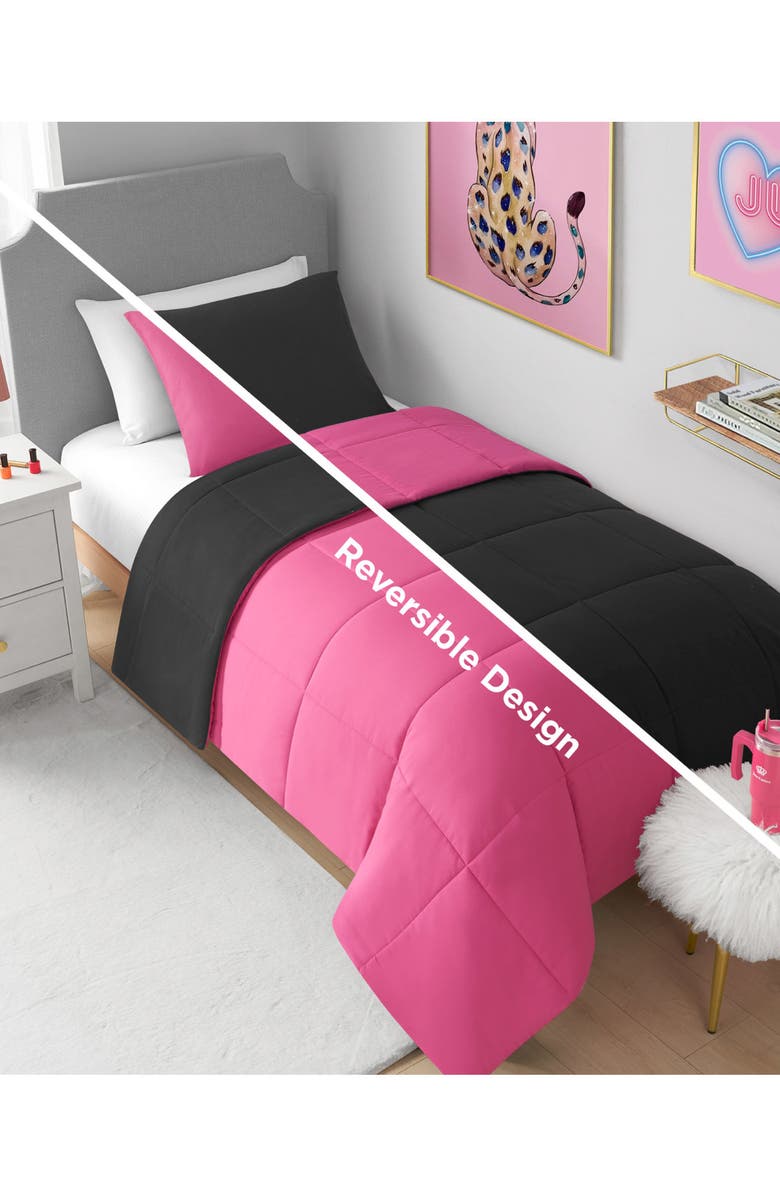 Juicy Couture Reversible Box Stitch Comforter & Sham Set, Alternate, color,