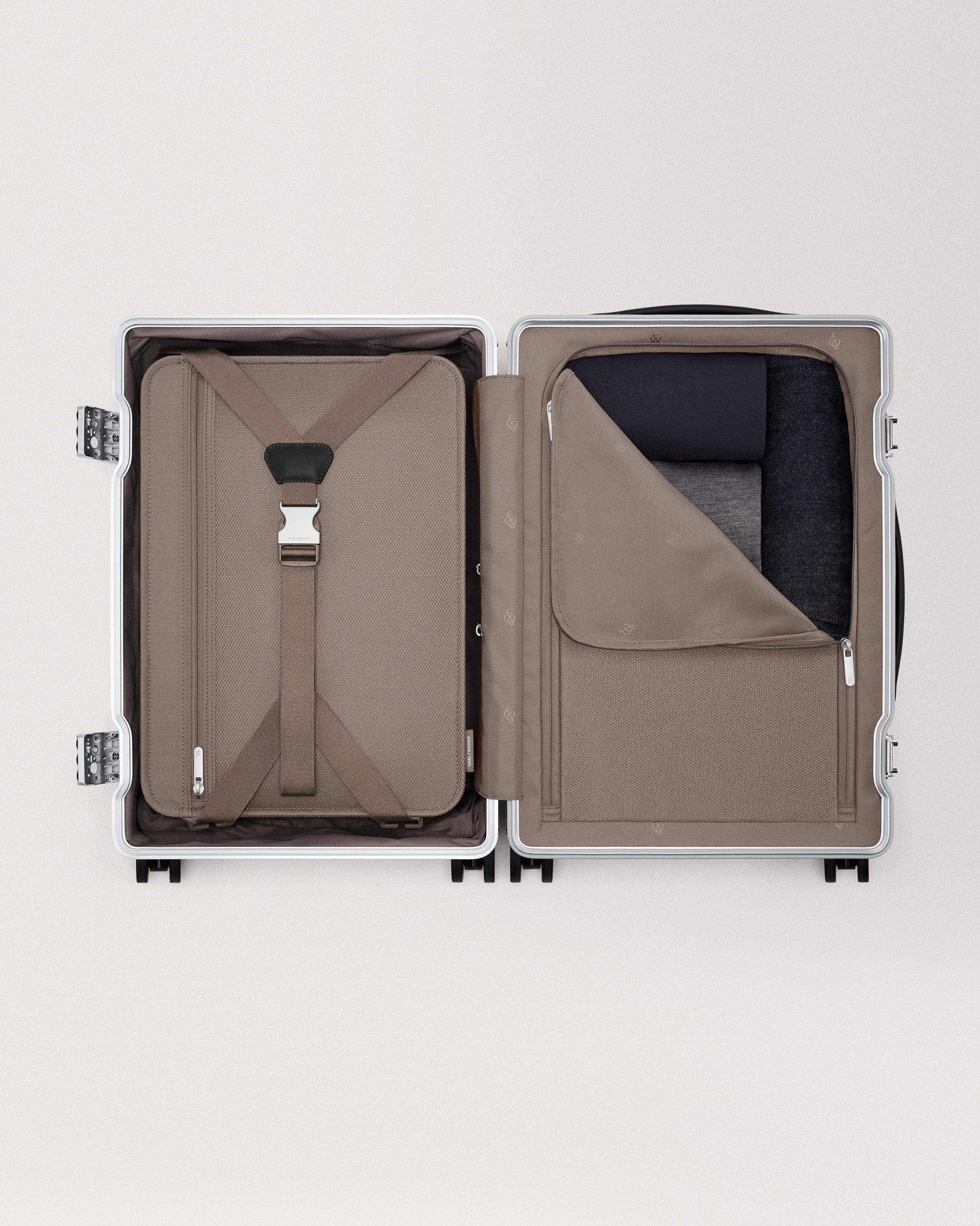Carl Friedrik The Aluminium Carry-on, Alternate, color, Silver / Black