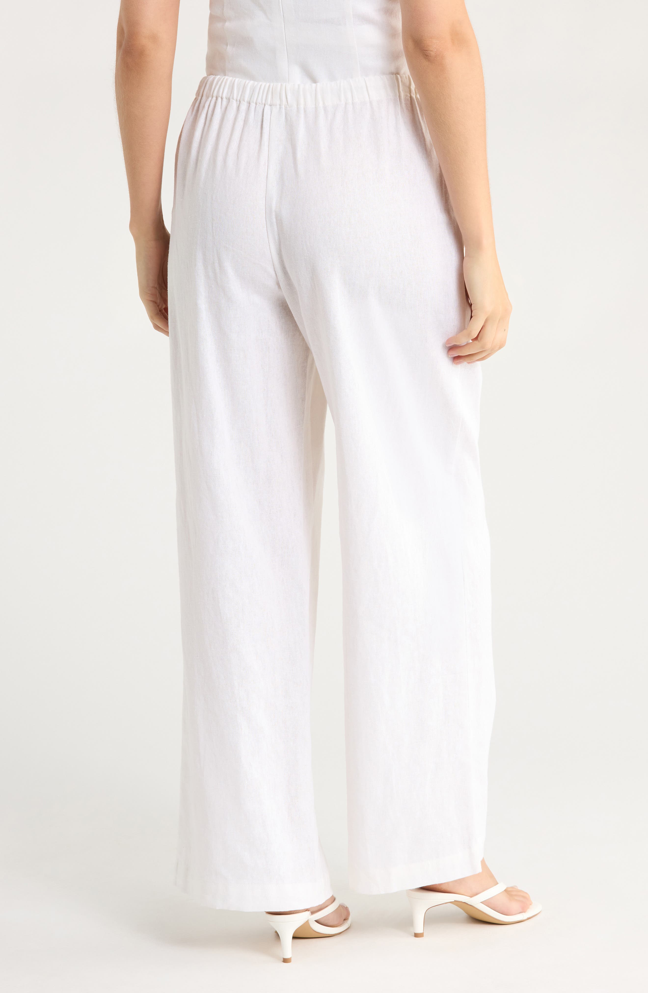 WAYF Linen Blend Pull-On Pants (Women) | Nordstromrack