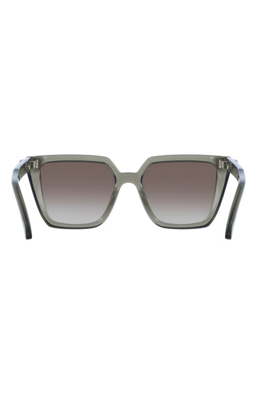 Ferragamo 54mm Modified Rectangular Sunglasses In Transparent Khaki