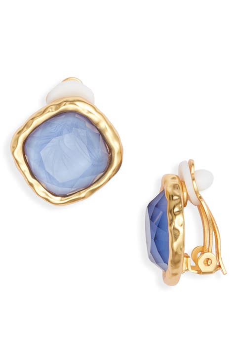 Bezel Clip-On Earrings
