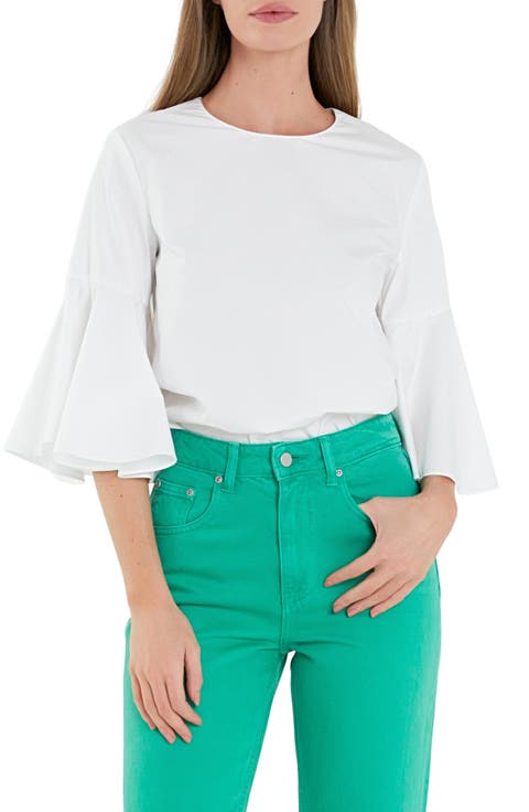 Bell Sleeve Cotton Top