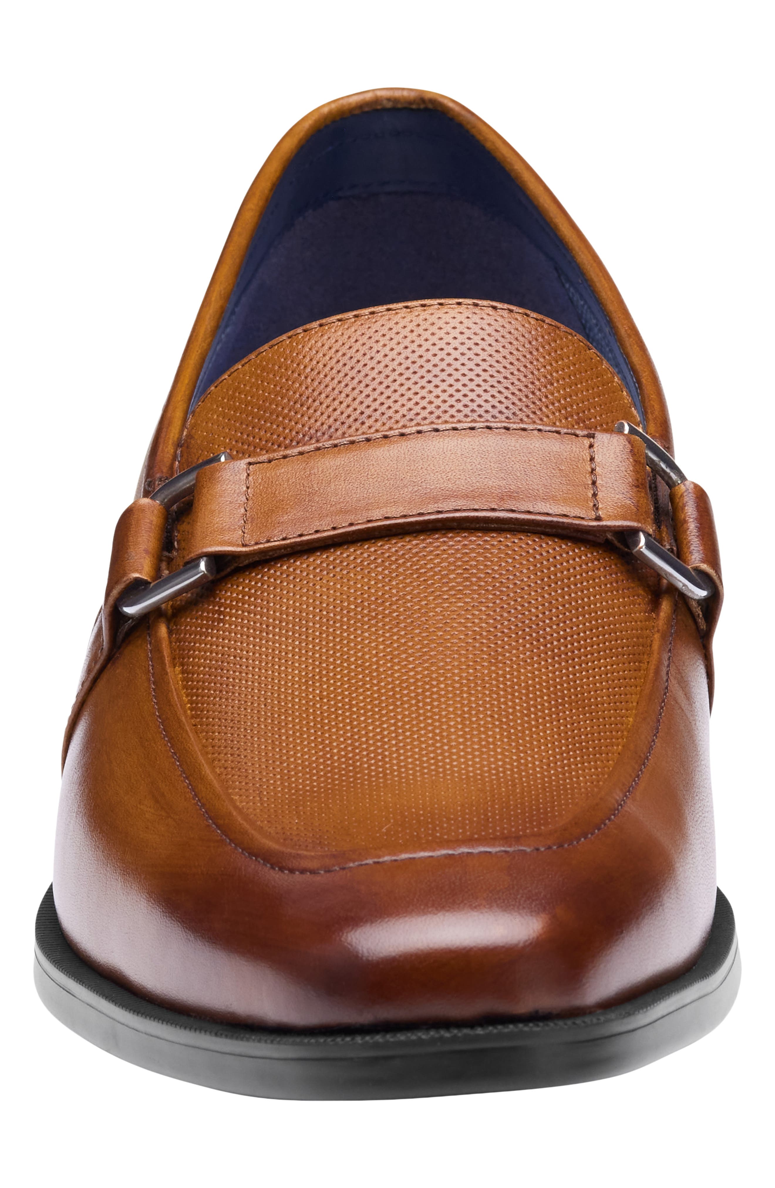 Gibbons Embossed Bit Loafer, Alternate, color, TAN FULL GRAIN