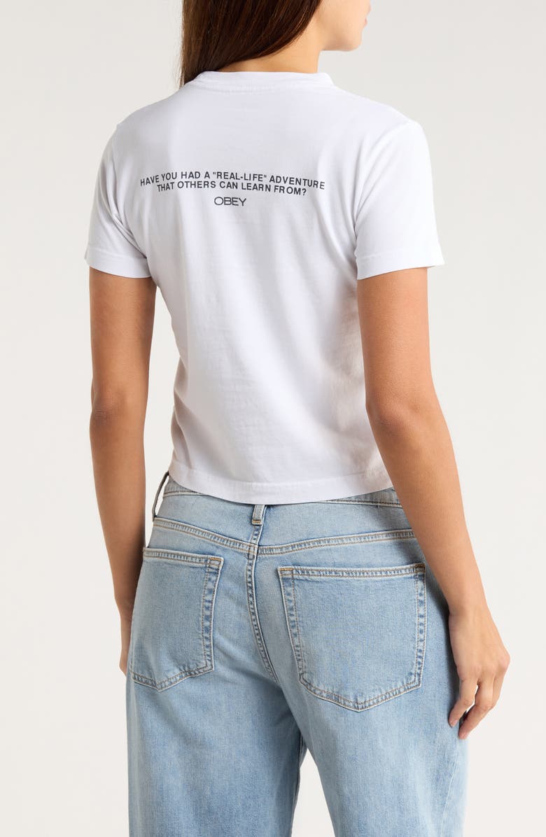 Obey Real Life Adventures Graphic T-Shirt, Alternate, color, White