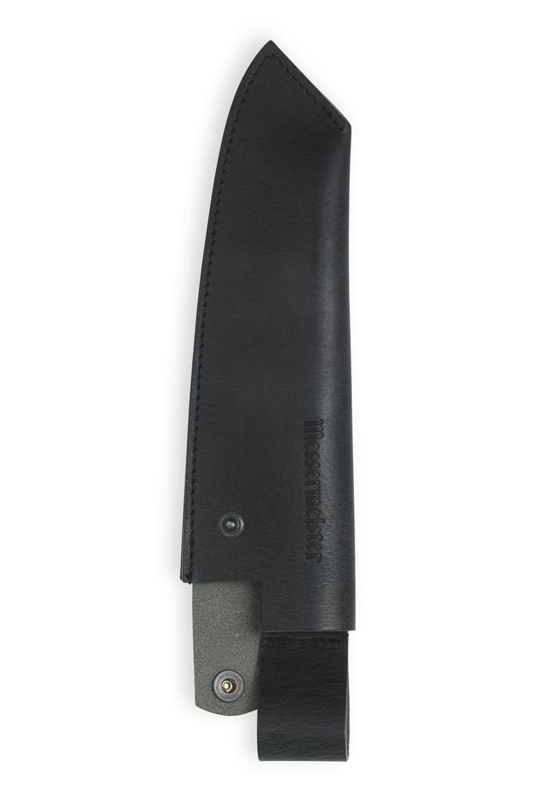 Overland Chef 8 inch Camp Knife Leather Sheath Black, Main, color, Overland