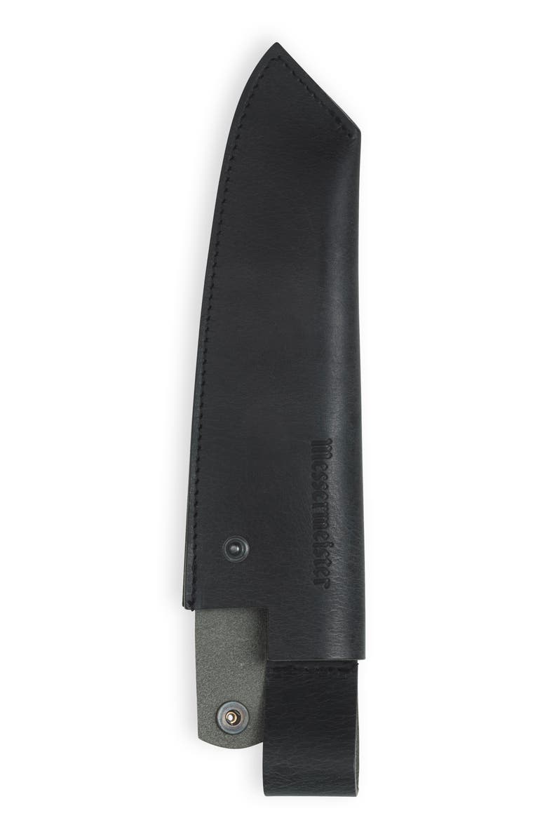 Messermeister Overland Chef 8 inch Camp Knife Leather Sheath Black, Main, color, Overland