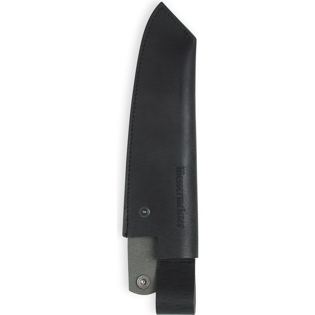 Messermeister Overland Chef 8 Inch Camp Knife Leather Sheath Black