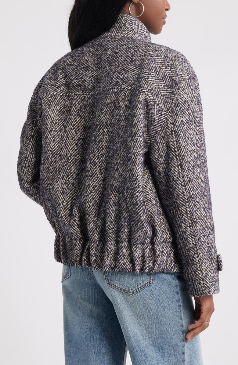 Treasure & Bond Herringbone Twill Jacket, Alternate, color, Brown- Blue Tweed