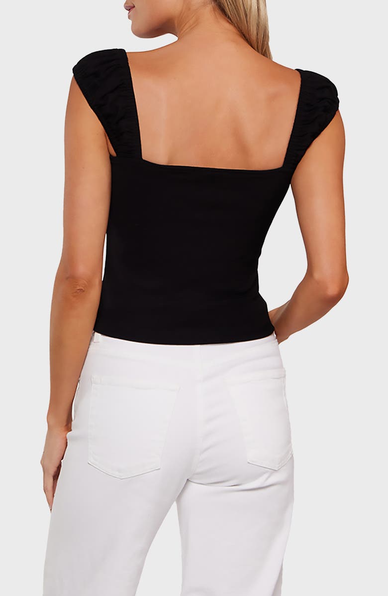 matty m. Eva Cap Sleeve Top, Alternate, color, Black