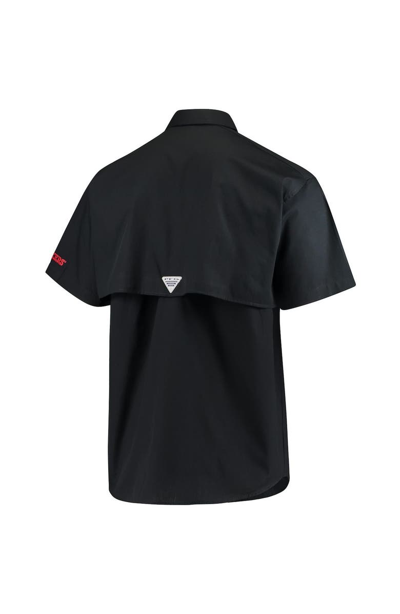 Columbia Men's Columbia Black Nebraska Huskers PFG Bonehead Shirt, Alternate, color,