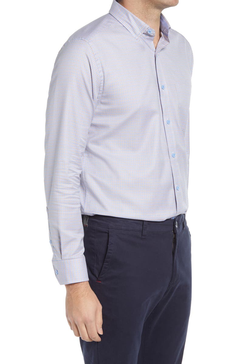Johnston & Murphy Geometric Button-Up Shirt, Alternate, color,
