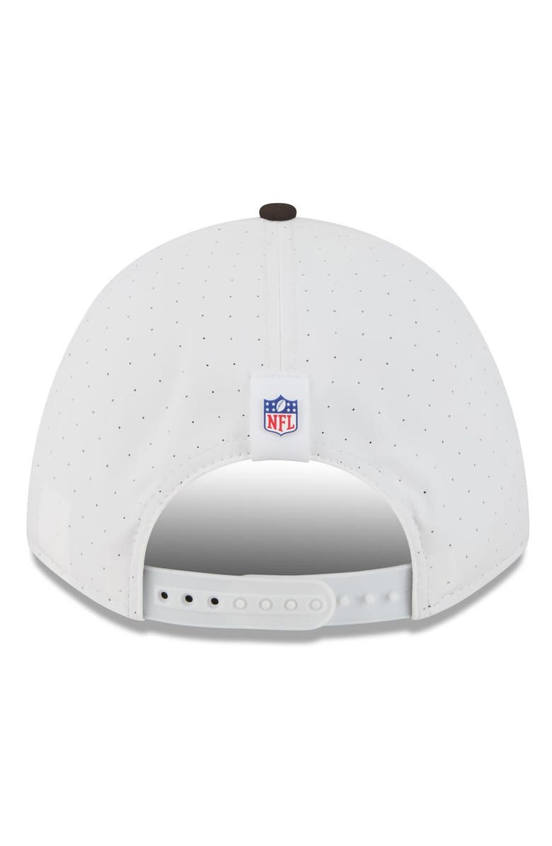 New Era Men's New Era  White/Brown Cleveland Browns 2025 NFL Training Camp A-Frame 9FORTY Adjustable Hat, Alternate, color, 