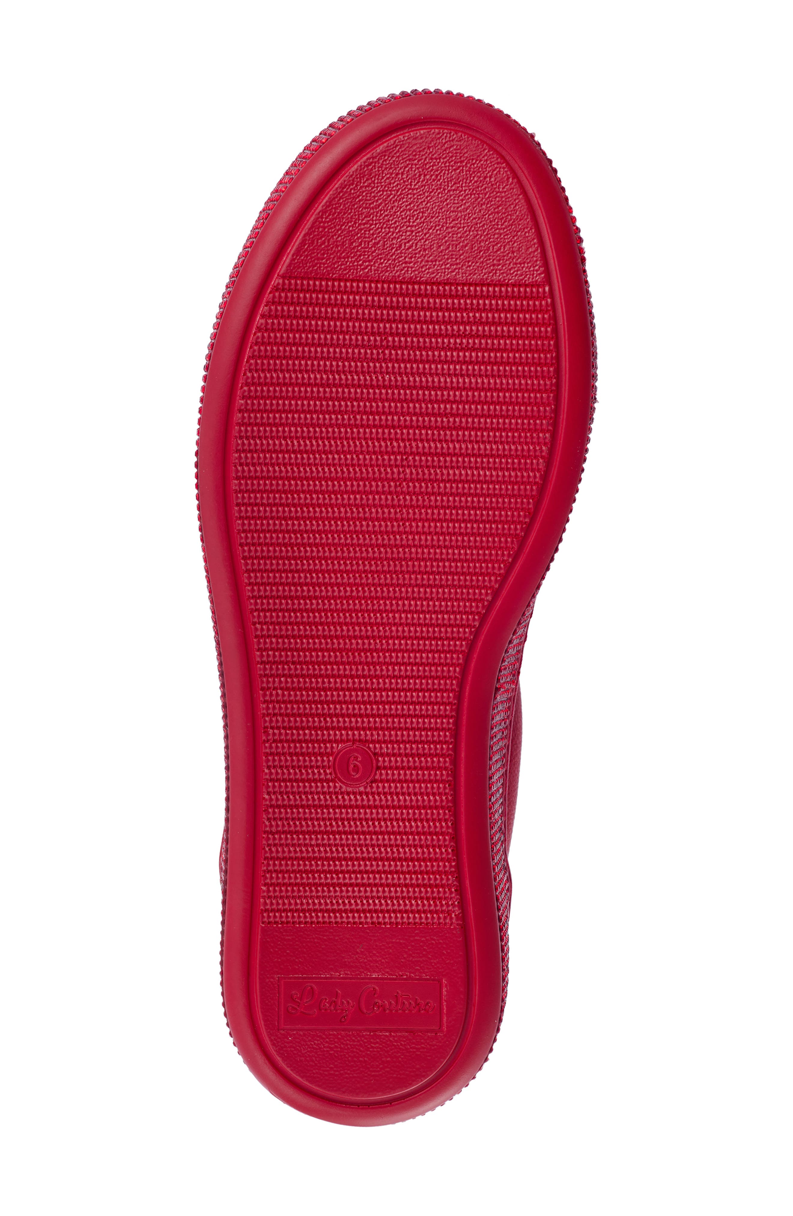 LADY COUTURE Legend Rhinestone Sneaker, Alternate, color, Red