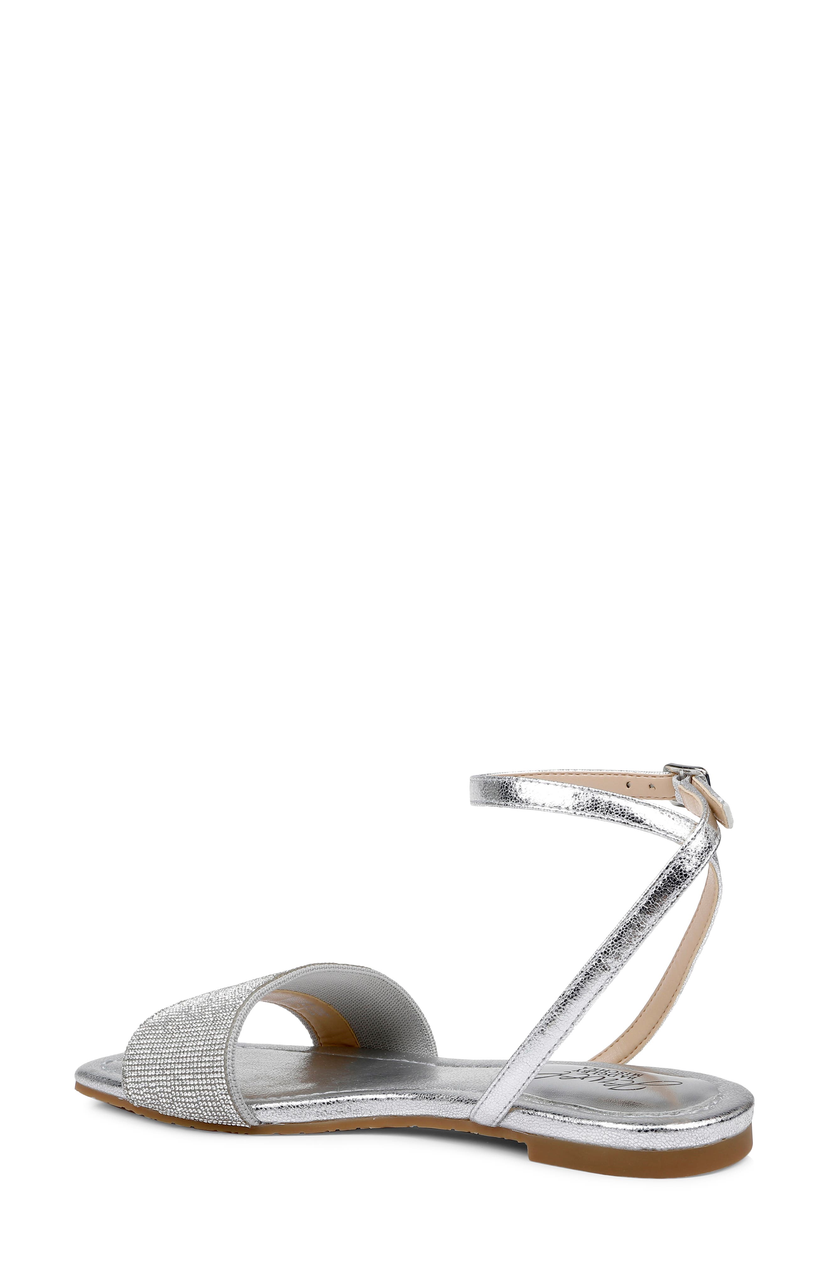 Hadley Ankle Strap Sandal, Alternate, color, SILVER