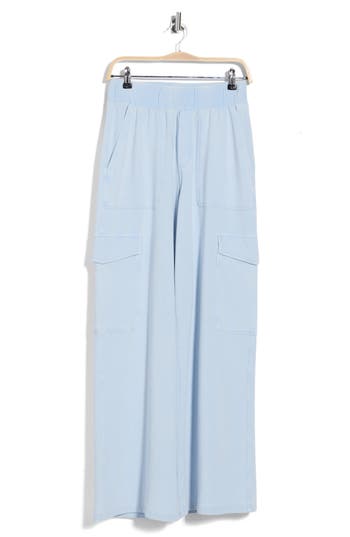 Splendid Alessia Cargo Sweatpants In Bleached Indigo Blue