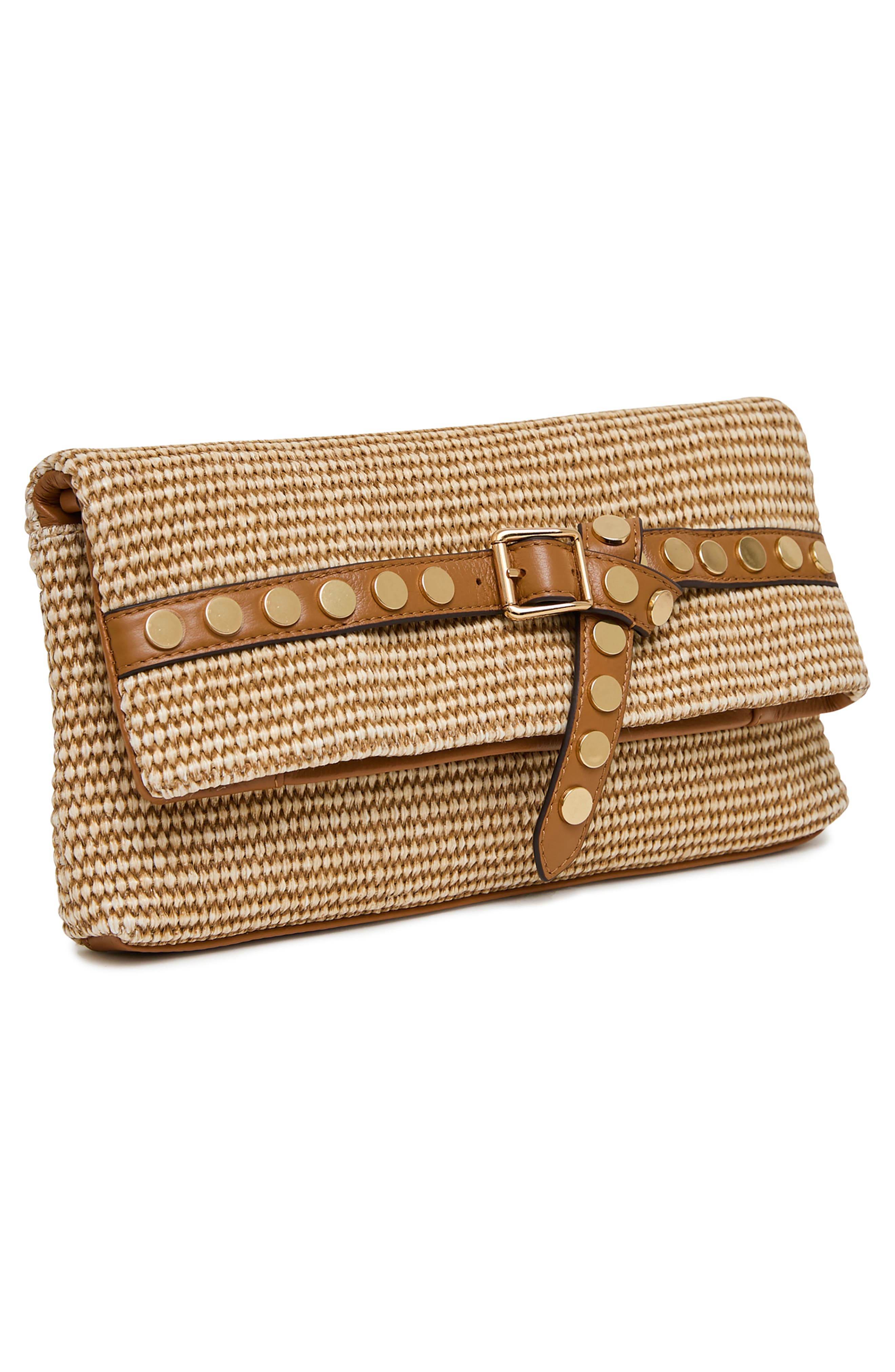 Jagger Clutch, Alternate, color, RAFFIA LATTE