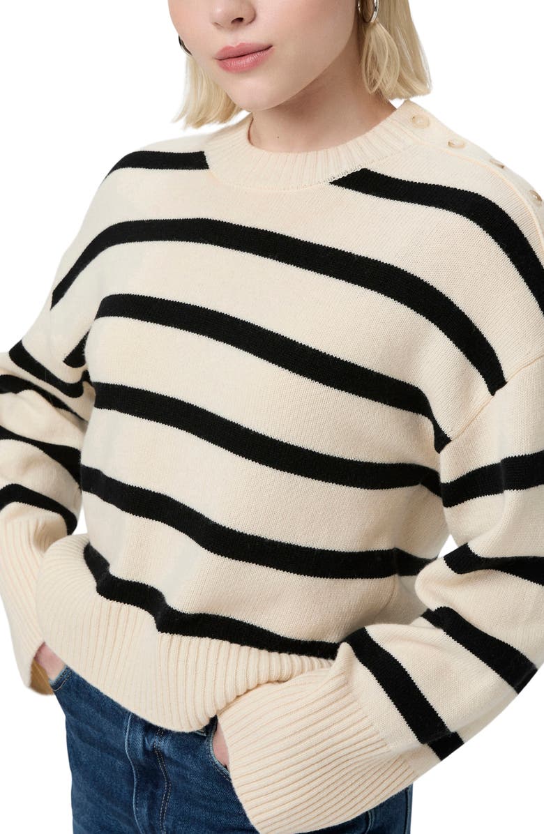 PAIGE Zofia Wool Blend Sweater, Alternate, color, Latte Foam Multi