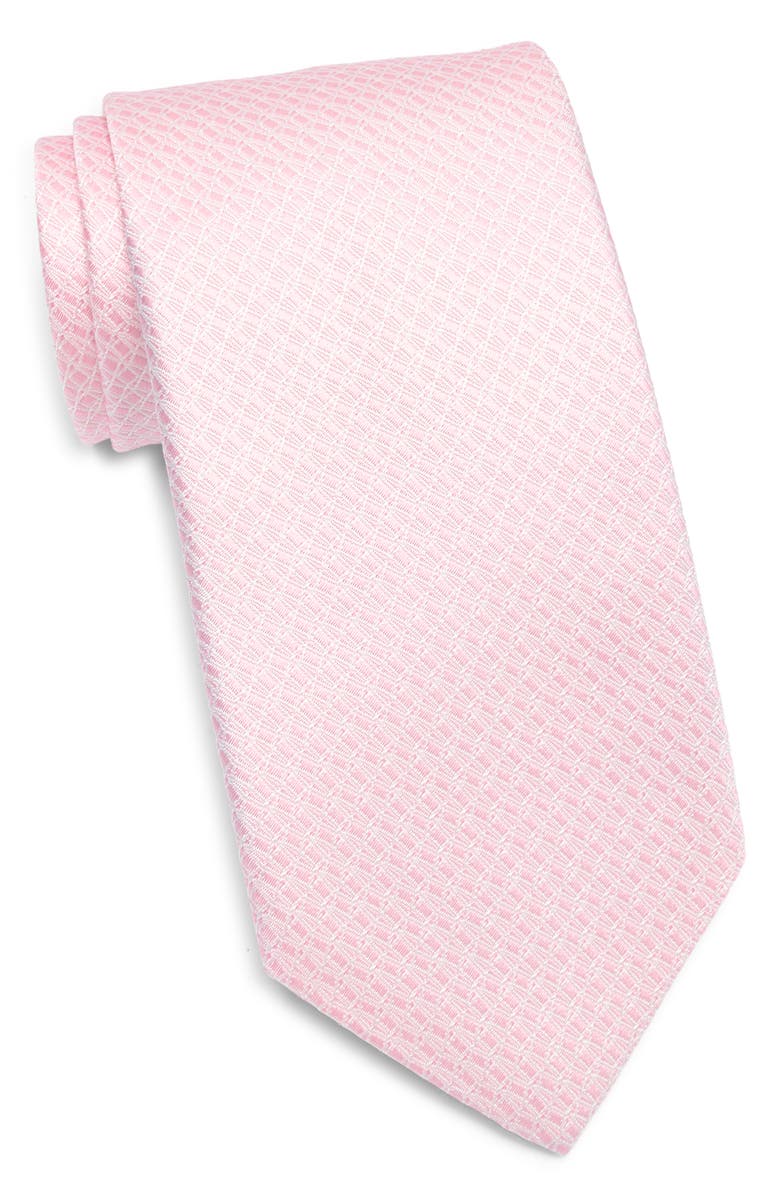David Donahue Silk Tie, Main, color, Pink