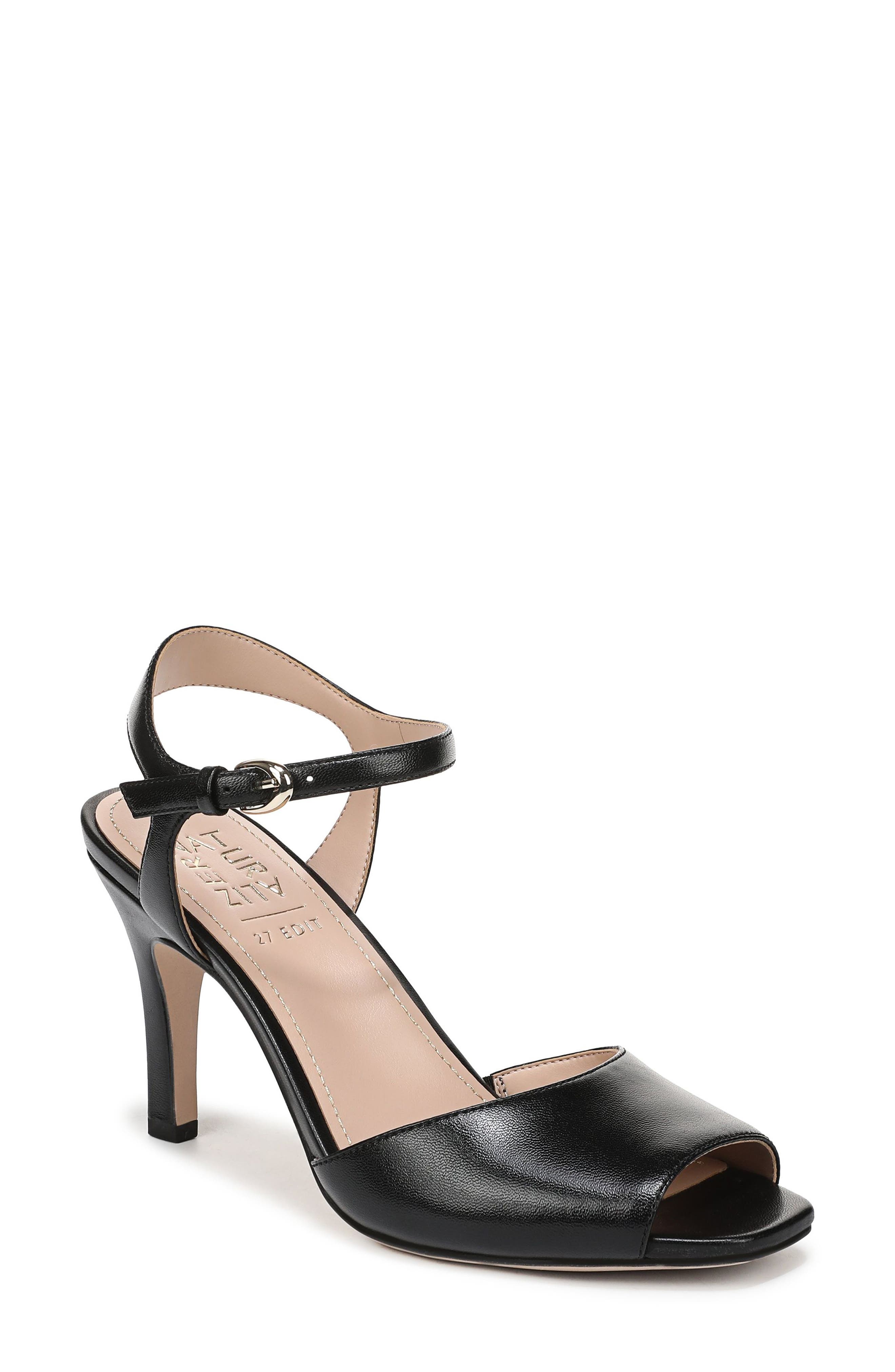 Autumn Ankle Strap Sandal, Main, color, BLACK LEATHER