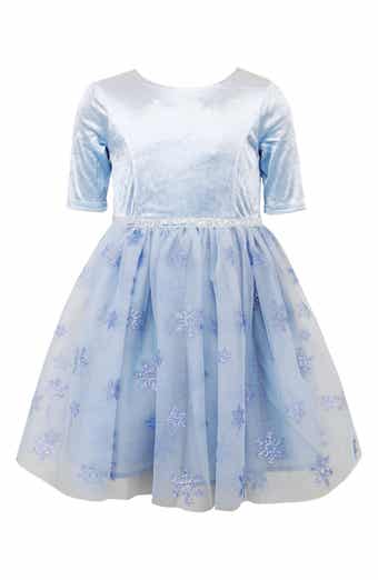 Zunie Kids' Snowflake Velvet Dress