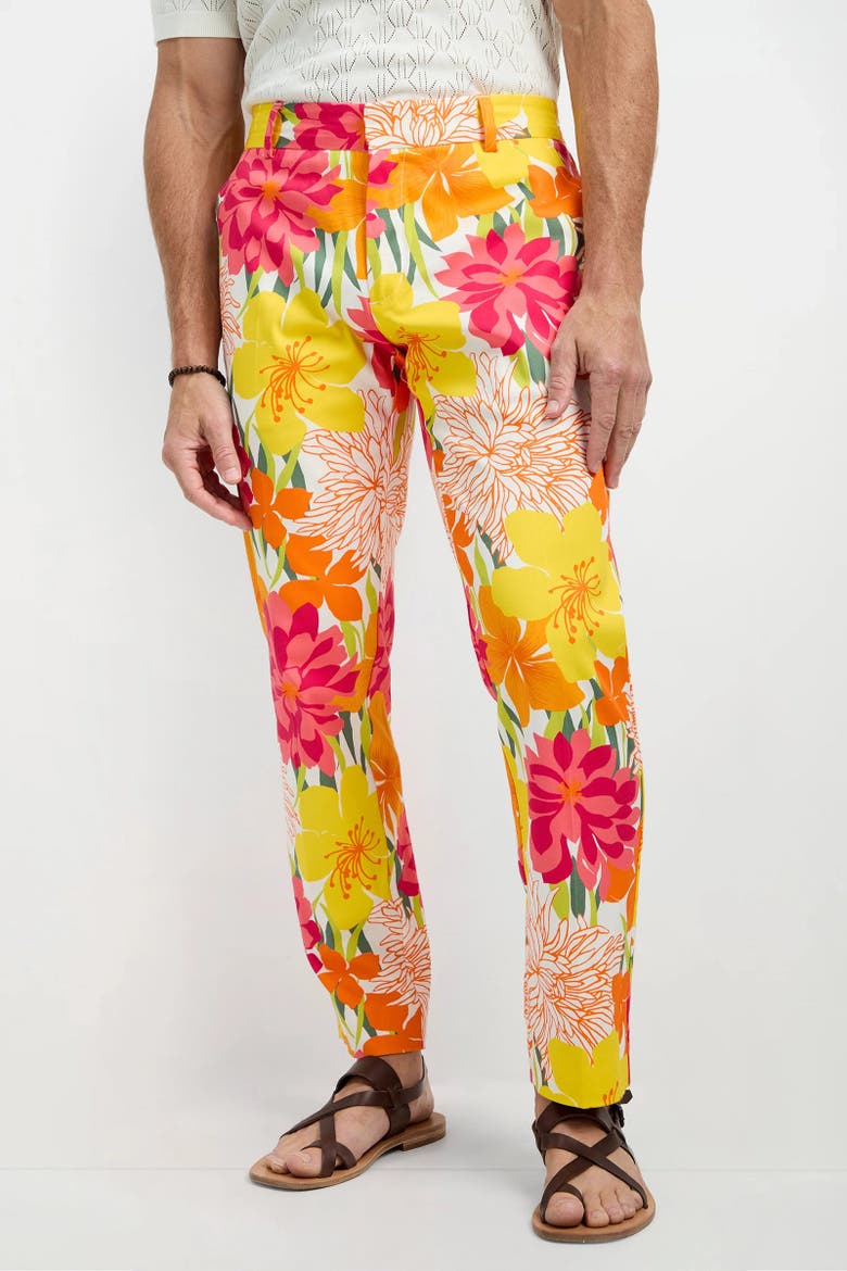 Clyde Como Herringbone Slim Trouser, Alternate, color, Multi