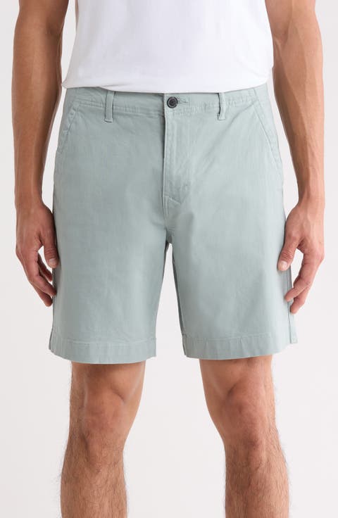 Stretch Cotton Sateen Chino Shorts