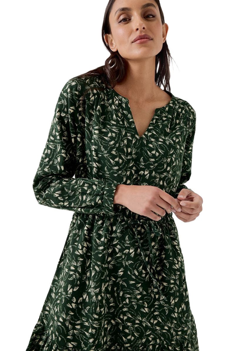 Pact Organic Cafe Crepe Tiered Dress, Alternate, color, 