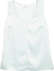 ST. JOHN Liquid Satin V-Neck Tank