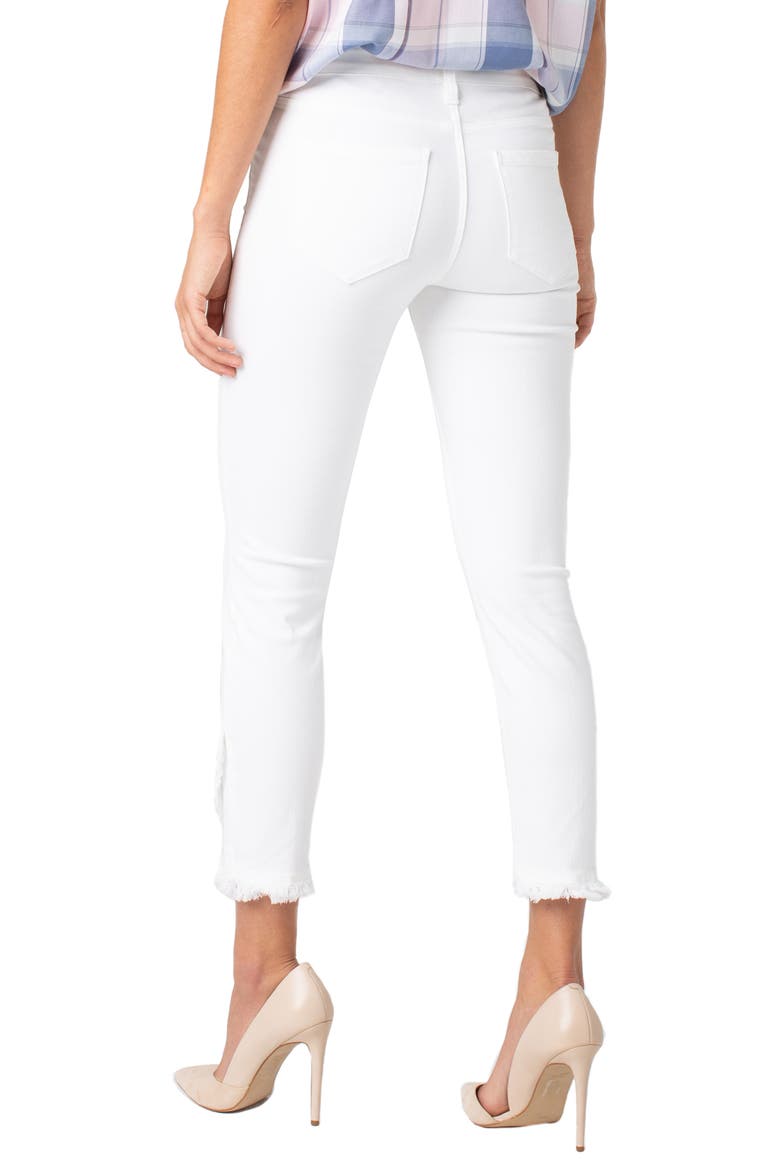 Abby Frayed Crop Skinny Jeans, Alternate, color, BRIGHT WHITE