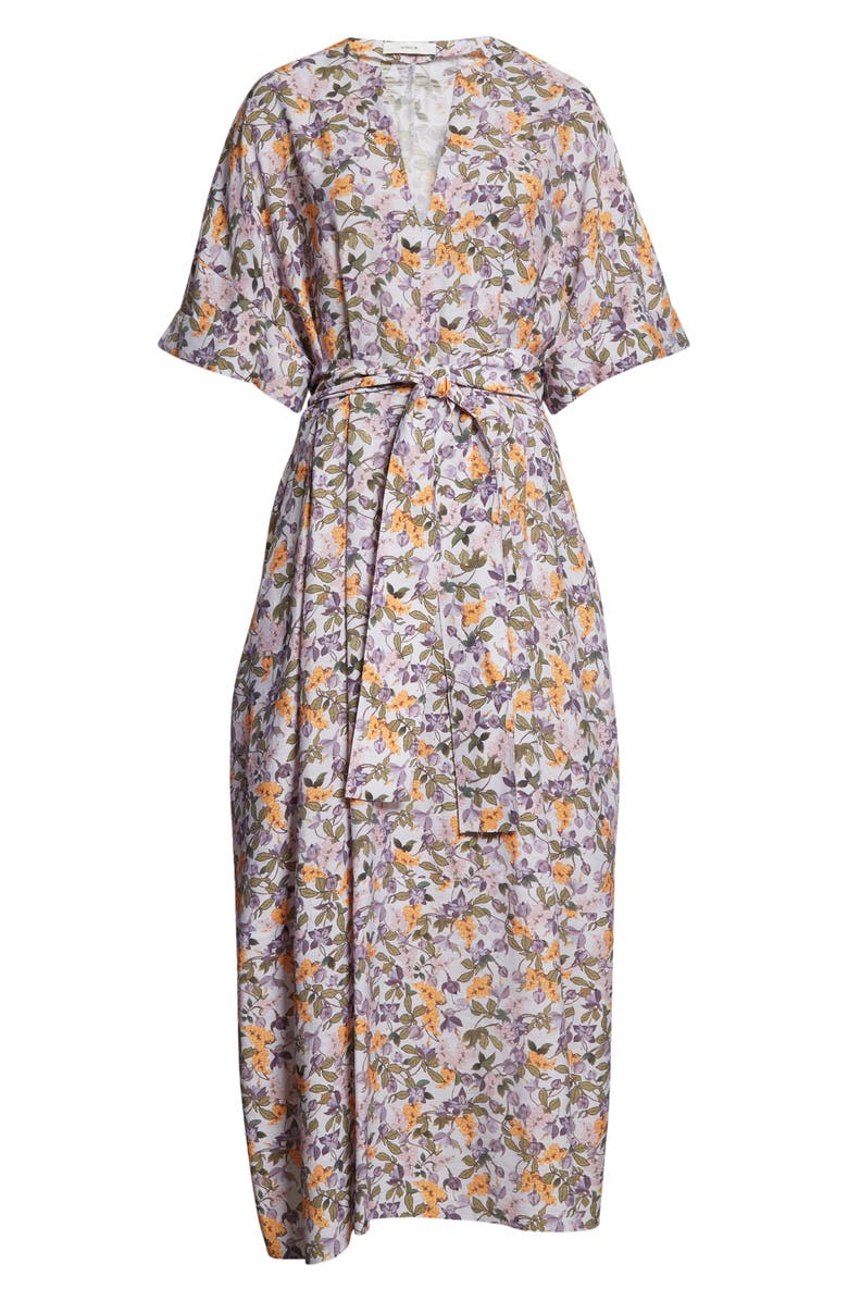 Vince Wisteria Vine Belted Dress, Alternate, color, Violetta